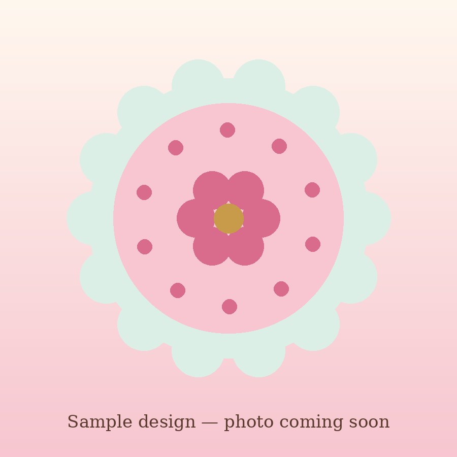 Custom sugar cookie sample — blush and mint themed celebration set